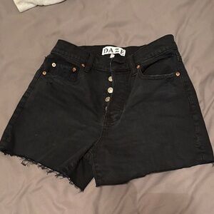 Daze Women's Black Jean Shorts